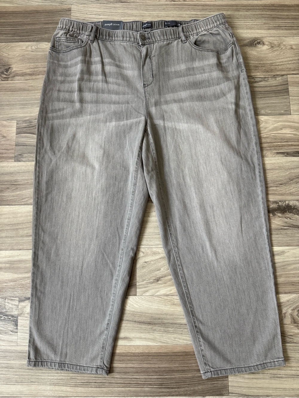 NWT PureJill J. Jill Denim Relaxed Ankle Fit in Granite Wash Size 2X